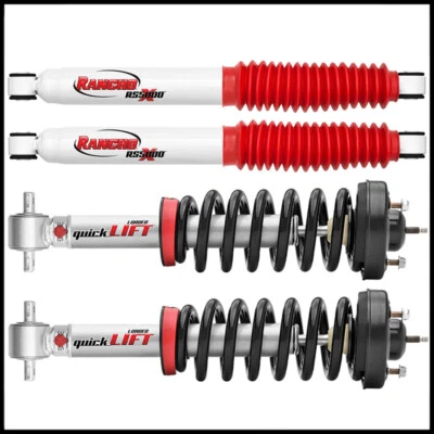 Rancho QuickLift 2" Kit de elevación Amortiguadores niveladores Puntales 14-18 Silverado Sierra 1500 Foto 1 de 4