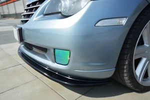 Labio de alerón Cup enfoque frontal para CHRYSLER CROSSFIRE negro brillante - Imagen 1 de 5