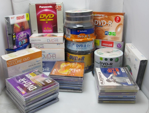Huge Lot of 272 DVD-R Recordable Writable Blank Disc 120 16X Mix Brand ...