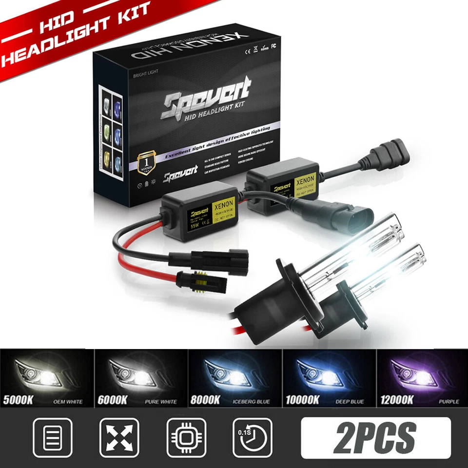 H1 H3 H7 H8/H9/H11 9005 9006 HID Xenon Bulbs&Ballasts Car Replace Headlight Kit - Image 1 of 4