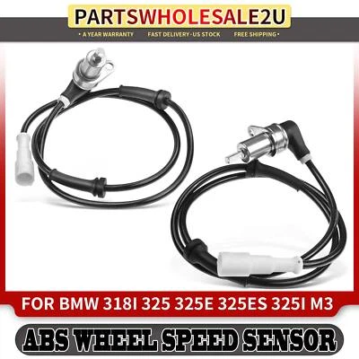 2x Front LH & RH ABS Wheel Speed Sensor for BMW E30 318i 325 325E 325ES 325i M3 - Image 1 of 4