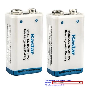 Kastar NiMH 260mAh 9 Volt 9V 6F22 Replacement Battery for Smoke Detector Toys RC - Picture 1 of 8