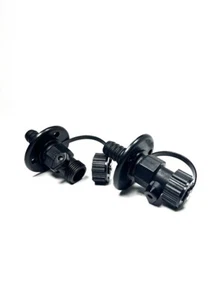 TH Marine WDV-1-DP, Washdown Fitting, W/Shut-Off Valve, Black, NEW, 2 Pack, OEM - Picture 1 of 3