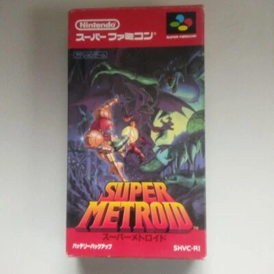 Nintendo Super Famicom Super Metroid with Box and Manual Japanese good condition - Image 1 of 4