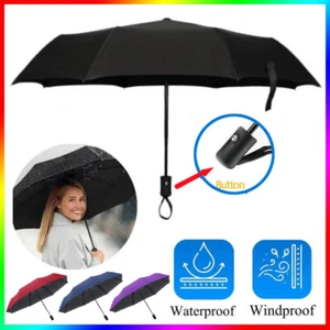 Travel Automatic Umbrella Auto Open Close Portable Windproof Umbrella Rain Sun - Picture 1 of 30