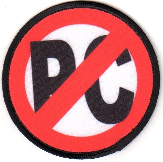 KEINE MARKE ANTI-PC"Aufnäher"Patch POLITICAL CORRECTNESS NEIN DANKE!/FREE SPEECH/
