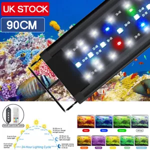 UK Aquarium Light RGB LED Fish Tank 24/7 Timer All-Day Mode Marine 24key Remote - Picture 1 of 12