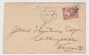 TurtlesTradingPost- Vermont-  East Wallingford, VT 1880s Hand Cancel - Picture 1 of 2