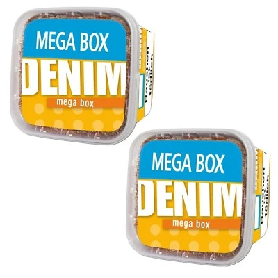 2x DENIM Mega Box 220g Volumentabak Stopftabak Denim Eimer bis zu 485 Zigaretten - Bild 1 von 2