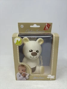 Vulli Gabin The Bear Rattle Kid's White Natural Rubber Teeth Toy 0+ Mo La Giraff - Picture 1 of 10