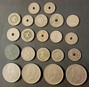 BELGIUM: Group of 21 coins (1862 -1936) - Picture 1 of 2