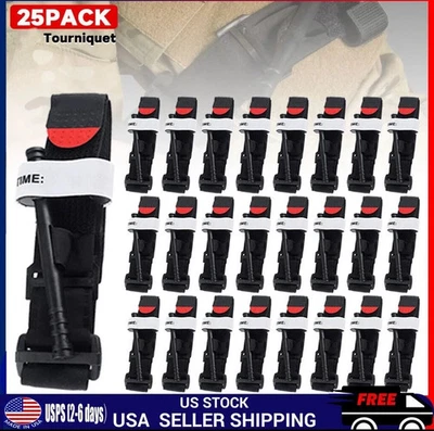 25PCS Tourniquet Rapid One Hand Application Emergency Outdoor First Aid Kit Lot - Image 1 of 4