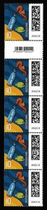 Bund 3723 Flaschenp 5er Streifen m. EAN-Cod + Nr. 40, 4. Auflage, Fluor. weiß - Bild 1 von 2