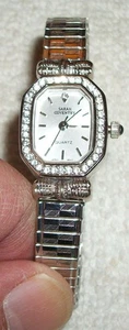 Vintage Sarah Coventry Diamond LSC239 Stretch Band Watch - Picture 1 of 4