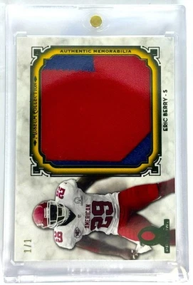 2013 Topps Museum #MPBQR-EB Eric Berry Pro Bowl WORN Quad Relics Emerald 1/1 - Image 1 of 2