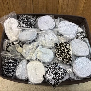 Vans Shoe Laces Lot Of 6 White Shoelaces Random Sizes And Styles - Picture 1 of 1