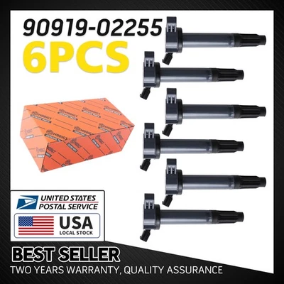 6x OEM Premium Ignition Coil (90919-02255) Fit For 2006-2016 Lexus IS350 3.5L V6 - Image 1 of 4