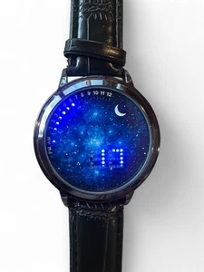 Galaxy Men's Unique Touch Screen Watch Blue Milky Way Universe - Picture 1 of 8