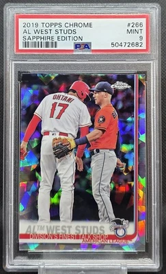 2019 Topps Chrome "AL Studs" Sapphire Edition Refractor SHOHEI OHTANI #266 PSA 9 - Image 1 of 2
