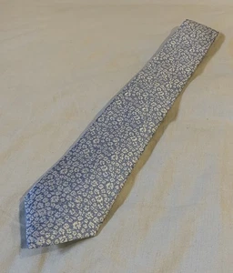 Jaeger, Men’s, 100% Silk Tie, Light Blue Floral, Made In Italy, BNWT, RRP £39 - Picture 1 of 19