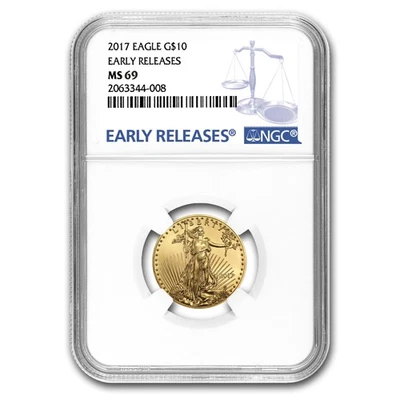 2017 1/4 oz American Gold Eagle MS-69 NGC (Early Releases) - Image 1 of 3