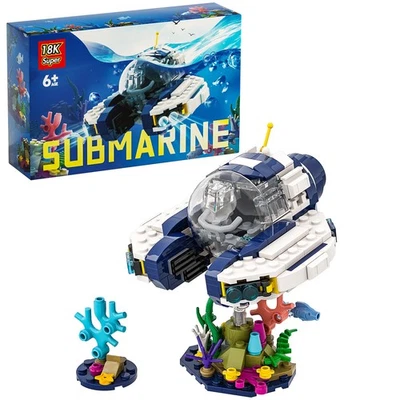 GOBRICKS Seamoth from Subnautica with Coral Stand Building Toys Submarine Model Kid G