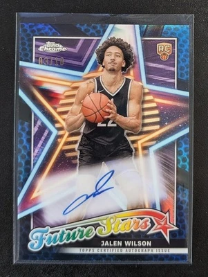 2023-24 Topps Chrome - Future Stars Autographs Jalen Wilson #FSA-JW RC 3/10 - Image 1 of 4