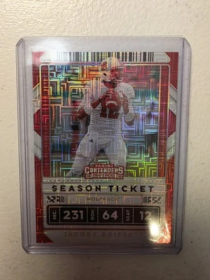 2020 Panini Contenders Draft Picks Season Ticket- Jacoby Brissett /10 Variant - Image 1 of 4