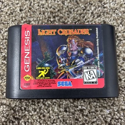 1995 Light Crusader Sega Genesis Video Game Authentic Cartridge Only Tested OEM - Image 1 of 4