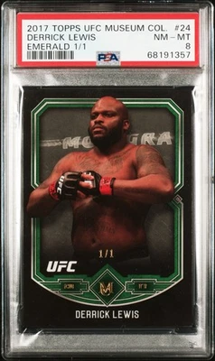 2017 Topps UFC Museum Collection Derrick Lewis Rookie 1/1 PSA - Image 1 of 2