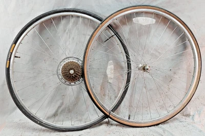 Sunshine Araya Vintage 27" Road Bike Wheel Set 6S Freewheel Nut-Bolt 36S Commute - Image 1 of 4