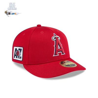 New Era LA Angels '25 Spring Training Black White 59Fifty 5950 Patch Fitted - Image 1 of 4