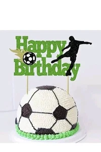 Fußball Happy Birthday groß Fußball Geburtstag Tortendeko  - Bild 1 von 2