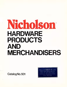 Nicholson Hardware Produkte & Merchandiser 1975 Katalog Cooper Group Apex NC - Bild 1 von 6