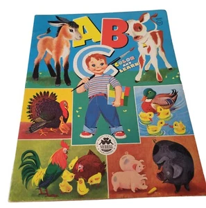 Vtg 60's ABC Color and Learn Coloring Book 1962 Merrill Co Alphabet Letters  - Picture 1 of 7