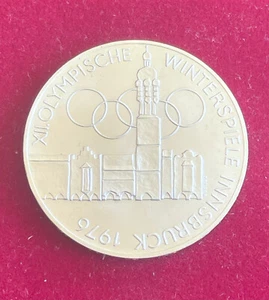 100 Schilling Münze Silber 640/1000 Österreich 1976 Olympische Spiele Innsbruck - Bild 1 von 2