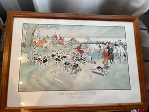 Harry Eliott, Radierung, XX°. Jagdszene THE FALLOWFIELD HUNT "THE DEATH" - Bild 1 von 2