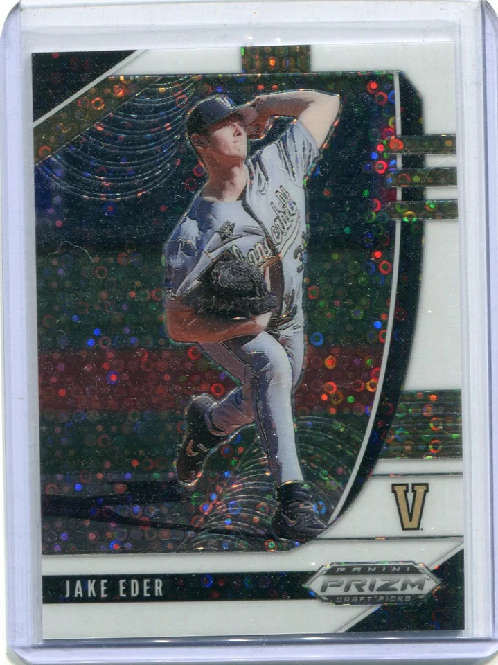 2020 Prizm Draft Picks White Donut Circles Prizm Refractor Jake Eder 9/50 - Image 1 of 1