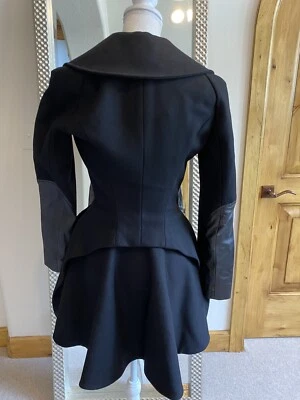 Abrigo Altuzarra de lana virgen y cuero acentuado bullicio talla US 4 venta al por menor $2,650 Foto 1 de 4