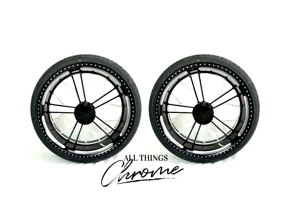 SPYDER 18" BLACK CONTRAST CUT KILO WHEELS (2) 10-11 CAN-AM SPYDER ROADSTER RS-S - Image 1 of 1