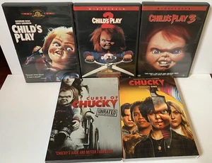 Child's Play 1 2 3 Curse of Chucky & CHUCKY SEASON ONE DVD LOT SLIPCOVERS HTF - Picture 1 of 13