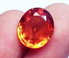 4.30 Ct Natural Orange Sapphire Certified Oval Cut Loose Gemstone With Free Gift