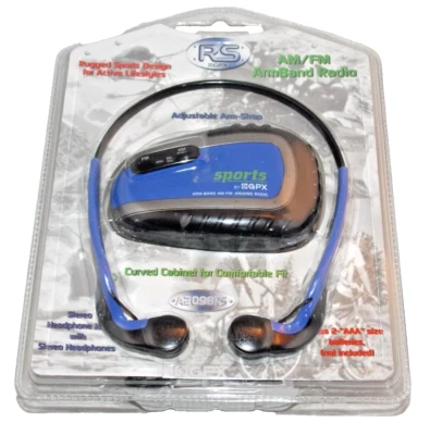 GPX RS Sports Arm-Band AM/FM Jogging Radio w/ Headphones A2098RS - NEW - Image 1 of 2