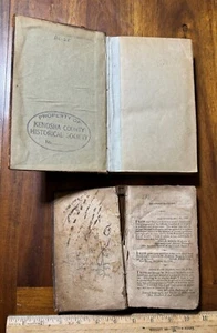 Set 2 antike Mathematik Bücher Nathan Daboll Jeremiah Day Williams College - Bild 1 von 10