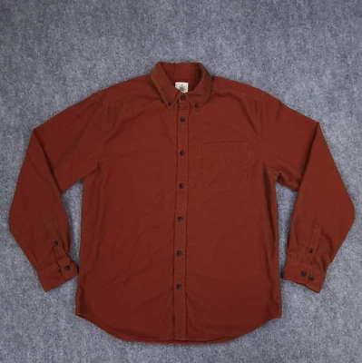Territory Ahead Shirt Mens Medium Red w/ Brown Tint Corduroy Cotton Button Down - Image 1 of 4