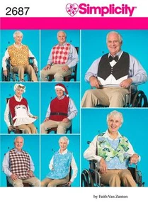 Simplicity SEWING PATTERN 2687 Adult Clothing Protectors/Bibs & Hats - Picture 1 of 3