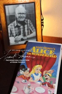 ALICE IN WONDERLAND Walt Disney Animator Frank Thomas Personal Library VHS Tape - Imagen 1 de 9