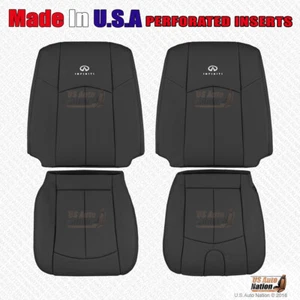 2008 - 2013 Fits Infiniti G37 Driver Passenger Leather Seat Cover Black - Bild 1 von 18