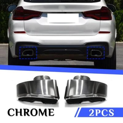 For BMW X3 X4 G01 G02 2018-2021 stainless Car Rear Exhaust Tip Muffler Tailpipe Foto 1 de 4