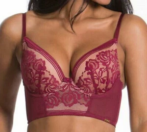 Gossard Encore 15608, Lace, Underwired, Moulded, Padded Long Line, Plunge Bra, - Picture 1 of 4
